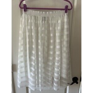 MetroWear PXL White Skirt Gauzy Flowy Y2k Boho Whimsy Goth Flaw G
